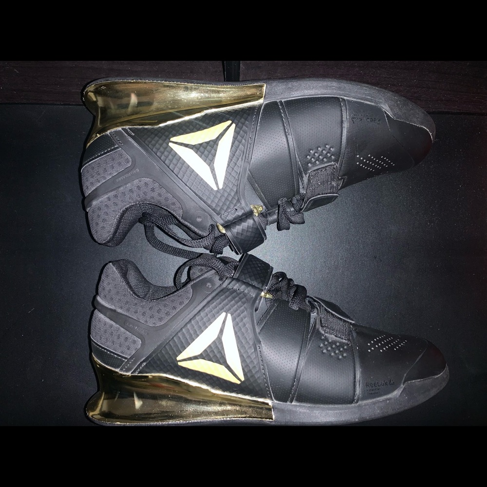 Black/Gold Reebok Legacy Lifter
